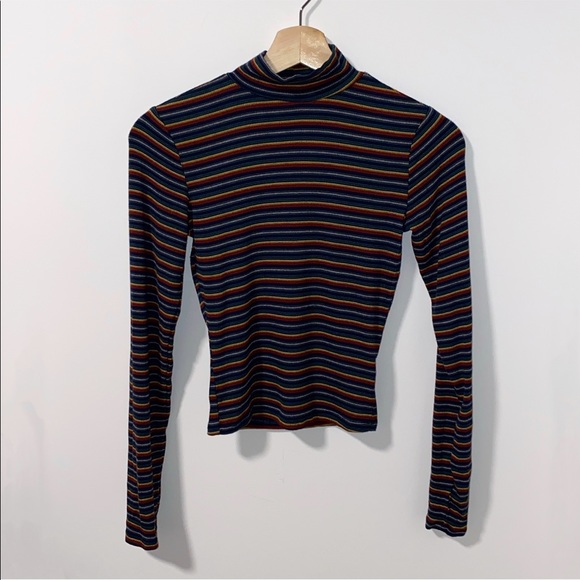 Striped Turtle Neck Top - Picture 1 of 3